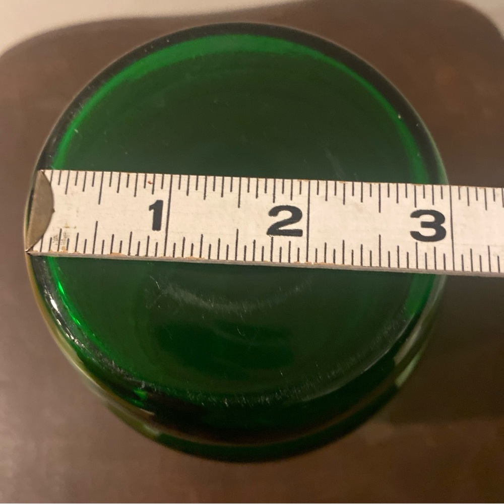 VINTAGE Mid Century 7” Vase Forest Green St Patrick’s Day Anchor Hocking Ribbed - Picture 6 of 8